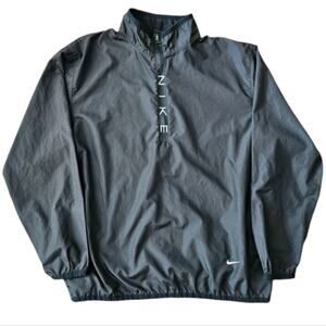 Vintage Nike Windbreaker Pullover 1/4 Zip Jacket 1990s Men’s M Black Vtg 90s